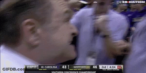 Espn Is Showing A Game Between W Carolina And Wofford GIF
