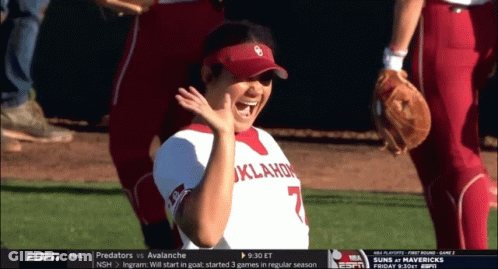 Espn Is Showing A Softball Game Between Oklahoma And Predators GIF