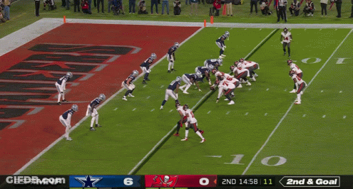 ESPN Showing Cowboys Vs Buccaneers Football GIF