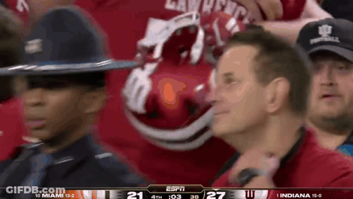 Espn Shows A Football Game Between Indiana And Miami GIF