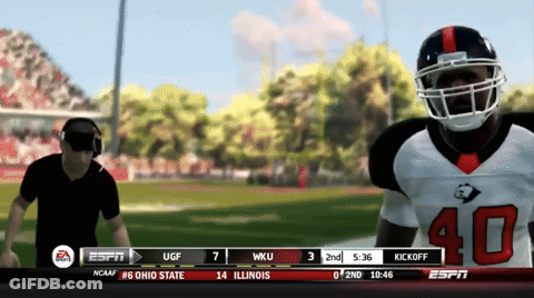 Espn Shows A Football Game Between Wku And Ohio State GIF