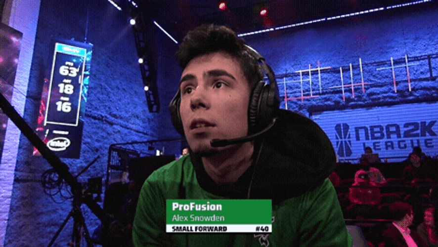 Esports NBA 2K League Player Smile And Wave GIF