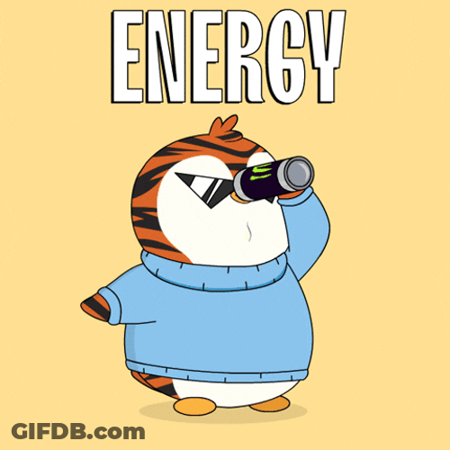 Espresso Powered Penguin GIF