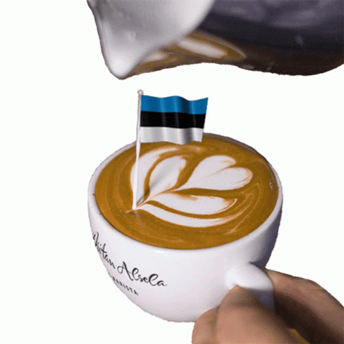 Estonia Latte Art GIF