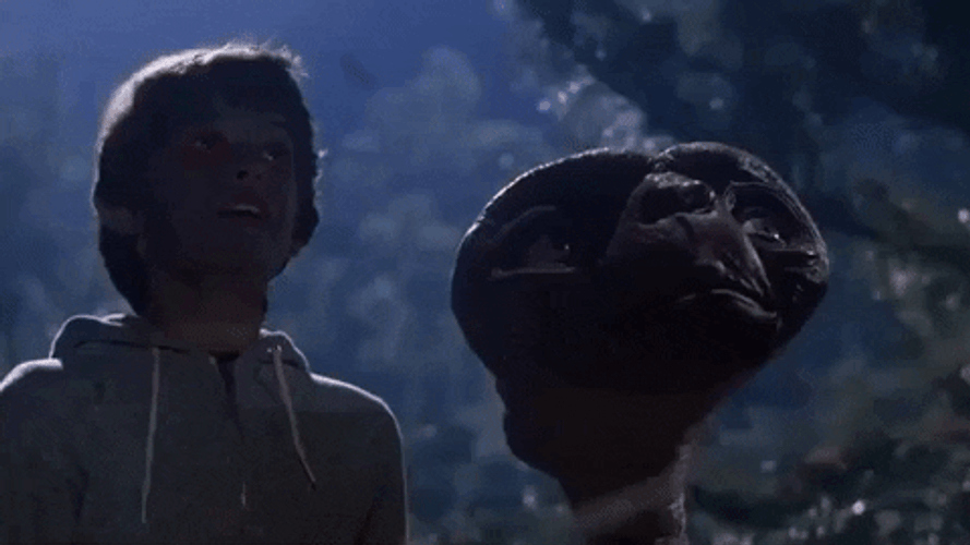 ET Phone Home Alien Elliot Stare GIF