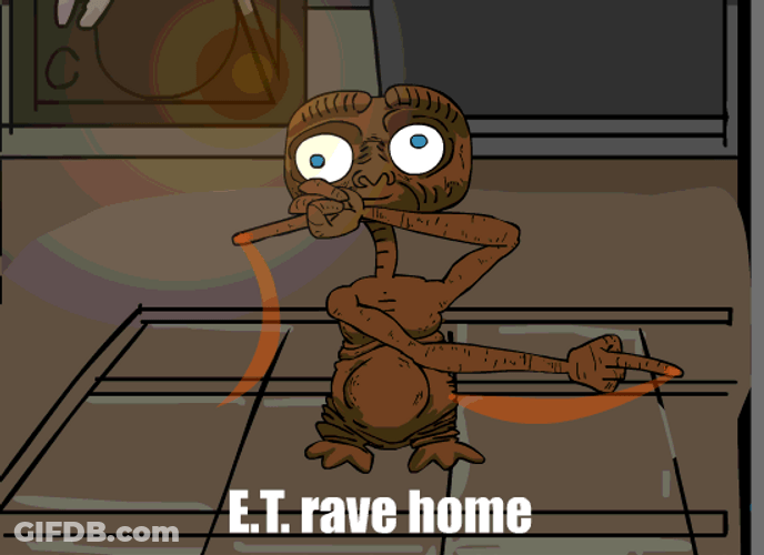 ET Phone Home Partying GIF