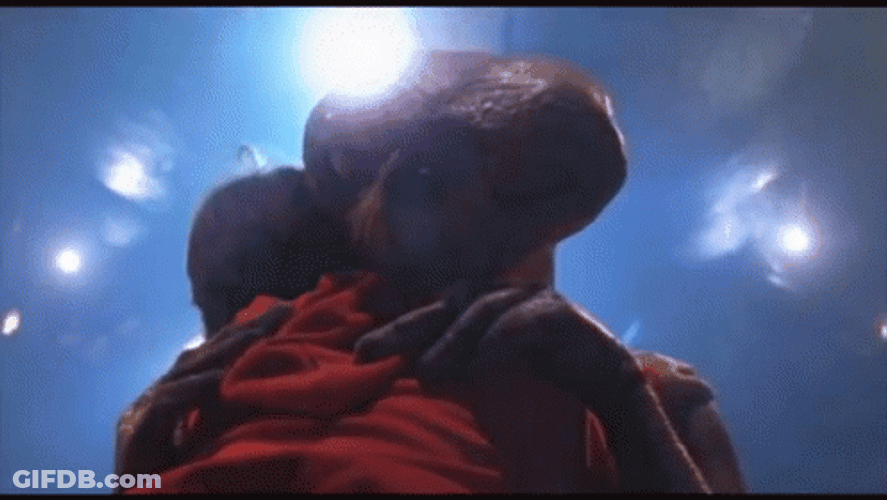 Et Saying Goodbye To His Friend Elliot GIF