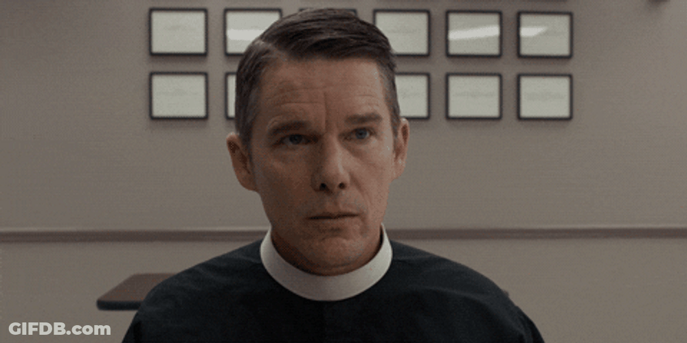 Ethan Hawke The Lighthouse Head Down GIF