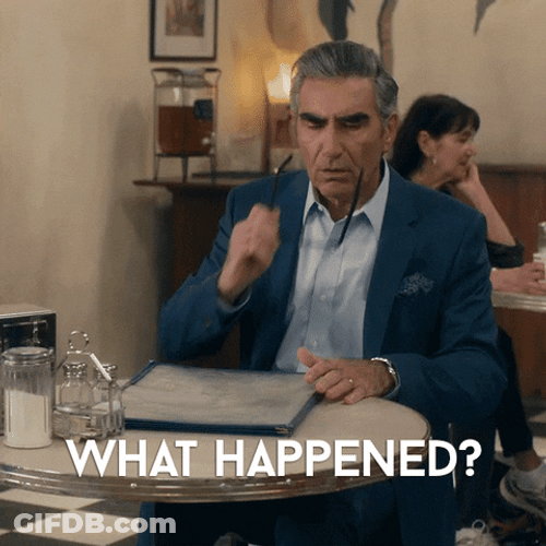 Eugene Levy Sitting In Table What Happened GIF