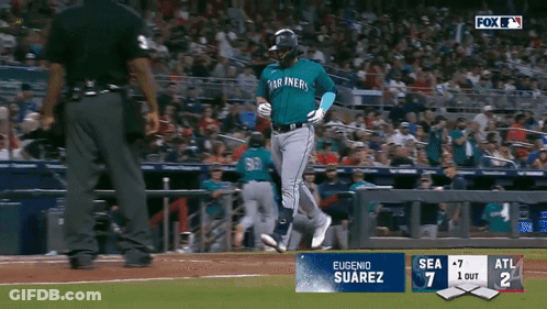 Eugenio Suarez Running To First Base GIF