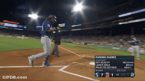 Eugenio Suarez Runs To First Base GIF