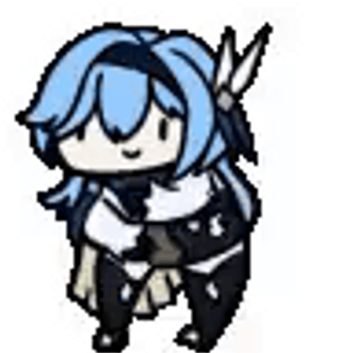 Eula Dancing Chibi Genshin Anime GIF