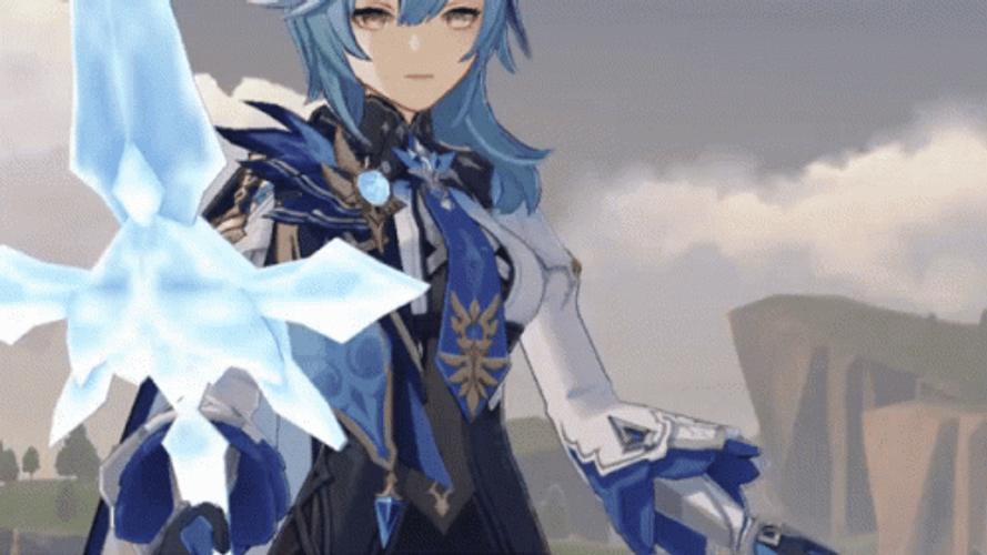 Eula Genshin Impact Attack GIF