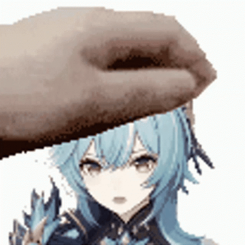 Eula Head Pat Genshin Anime GIF