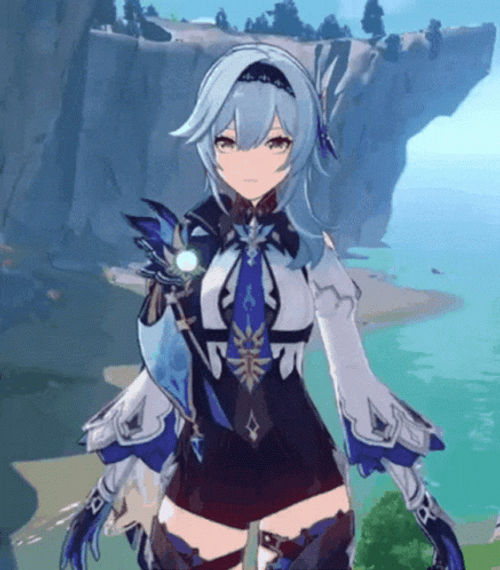 Eula Idle Genshin Anime GIF