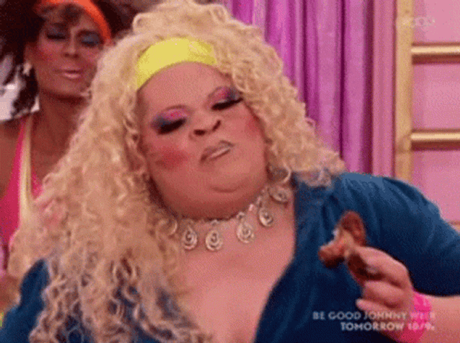 Eureka O'hara Eating Chicken Wing GIF