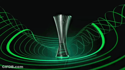 Europa Conference League Logo With Green Lines GIF