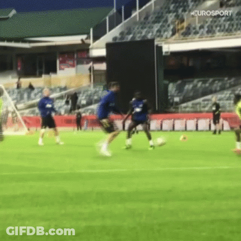 Eurosport Soccer Players On Field GIF