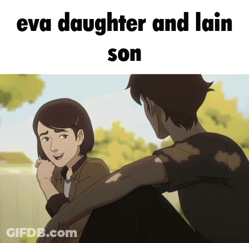 Eva Daughter And Lain Son Talking GIF