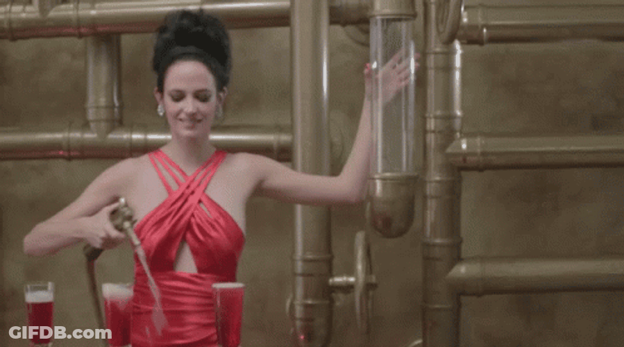 Eva Green Hydrating Herself GIF