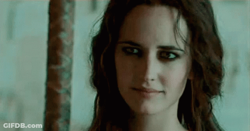 Eva Green Trying Not To Laugh GIF