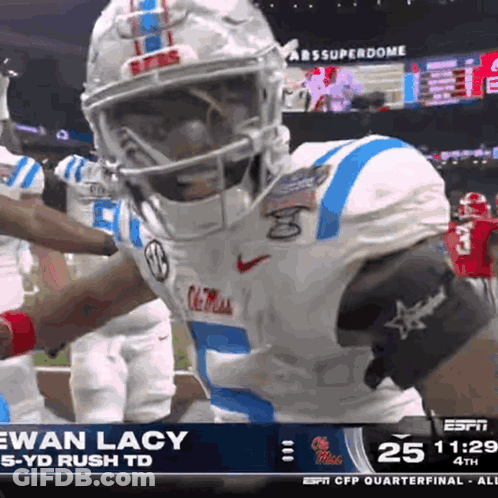 Evan Lacy Football Player On Field GIF