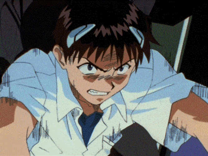 Evangelion EVA-01 Shinji Mad GIF