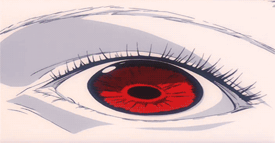 Evangelion Eye Creepy Art GIF