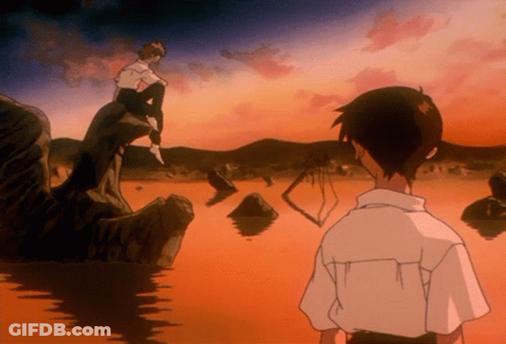 Evangelion Shinji Meets Kaworu GIF