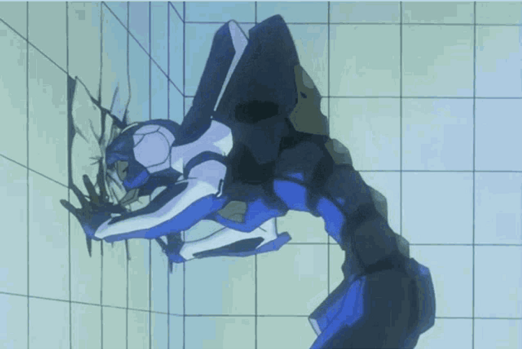 Evangelion Unit-00 Headbang GIF