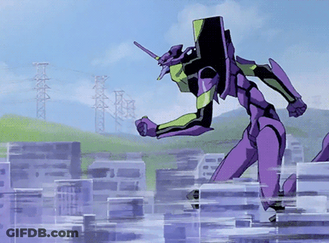 Evangelion Unit-01 Run GIF