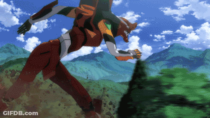 Evangelion Unit-02 Run GIF