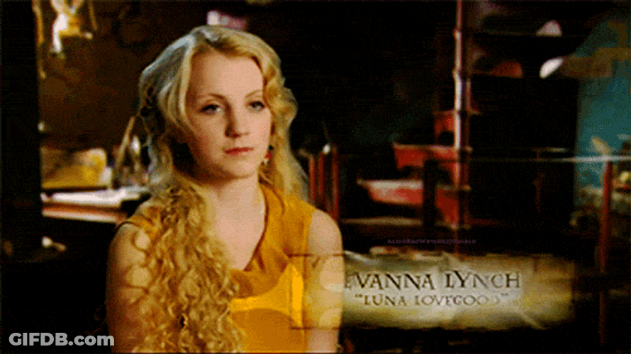 Evanna Lynch As Luna Lovegood Having Interview GIF