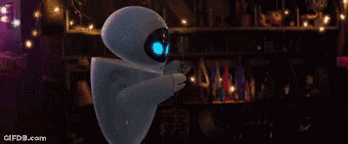Eve Checking Device Wall E Movie Clip GIF