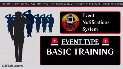 Event Notifications System Basic Training Sign GIF