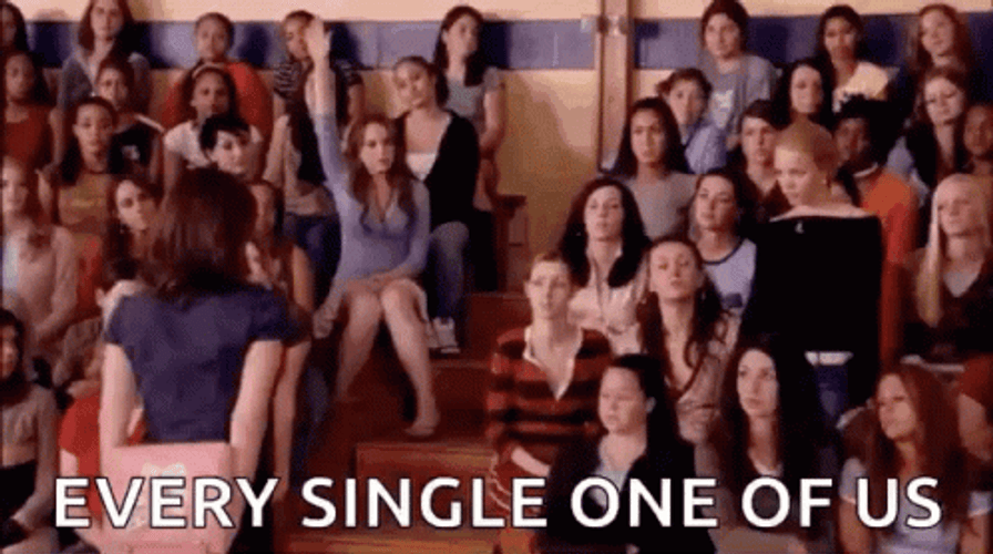 Every Single One Girls Raise Hand GIF