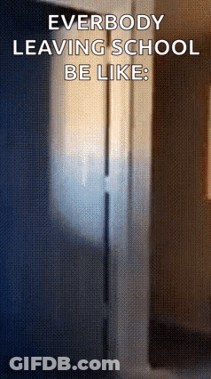 Everybody Leaving School Door GIF