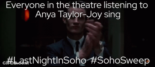 Everyone Listening To Anya Taylor-Joy Sing GIF