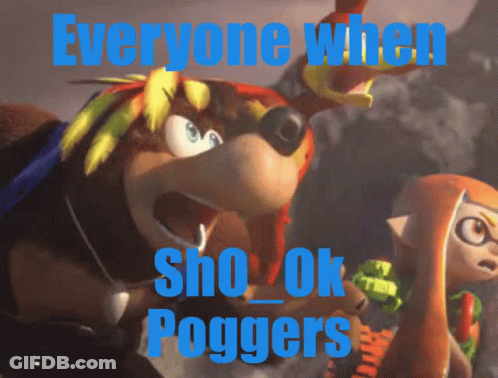 Everyone When Sho Ok Poggers Cartoon Character GIF