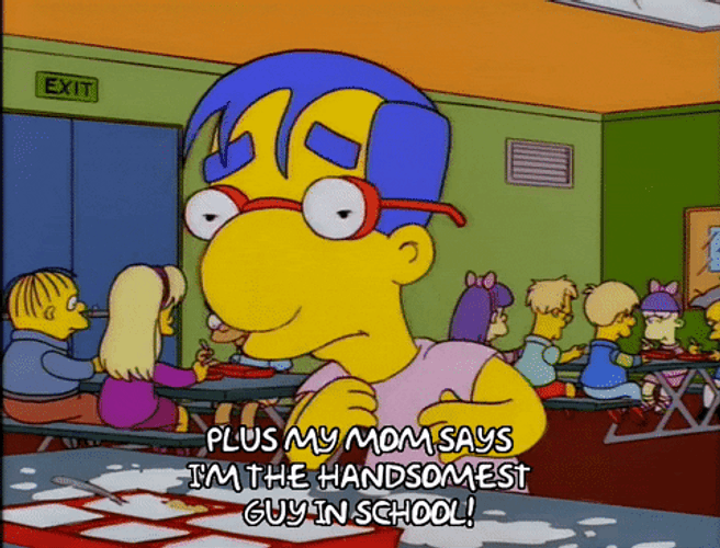 Everything Coming Up Milhouse At Cafeteria GIF