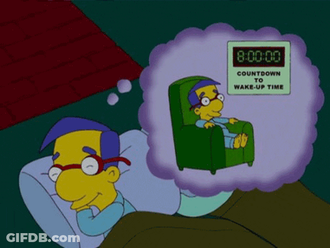 Everything Coming Up Milhouse Dreaming About Waking GIF