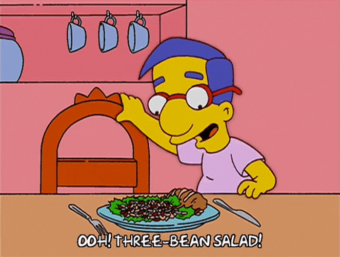 Everything Coming Up Milhouse Eating Salad GIF