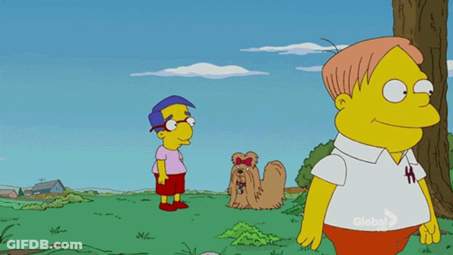 Everything Coming Up Milhouse Kissing Dog GIF