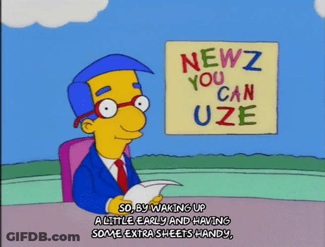 Everything Coming Up Milhouse News Reporting GIF