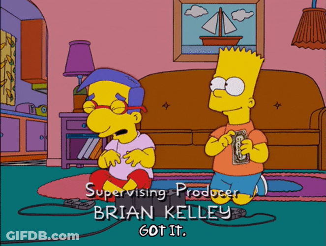 Everything Coming Up Milhouse Playing Console GIF