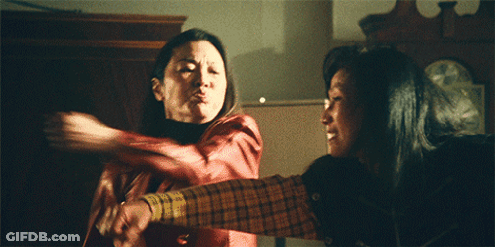 Everything Everywhere All At Once Michelle Yeoh Punched GIF