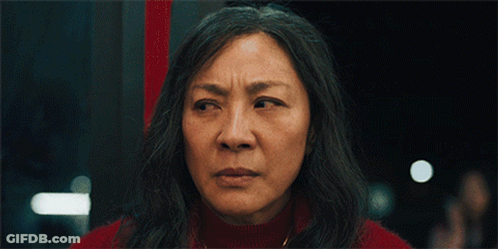 Everything Everywhere All At Once Michelle Yeoh Yelling GIF