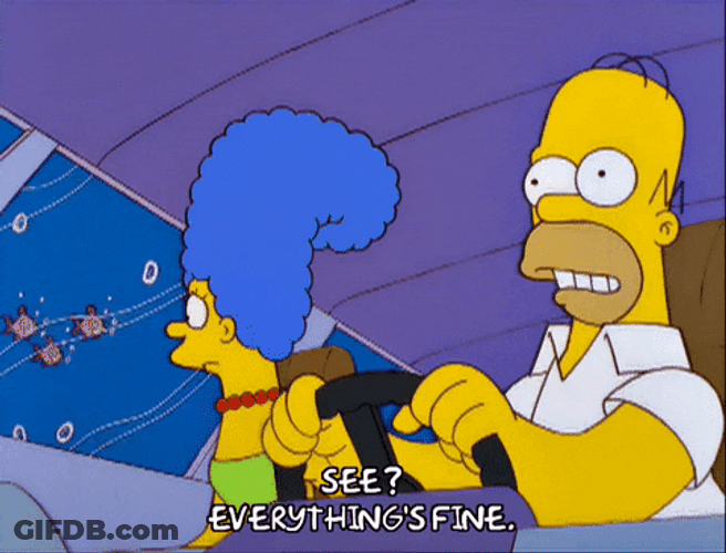 Everythings Fine Homer And Marge The Simpsons GIF