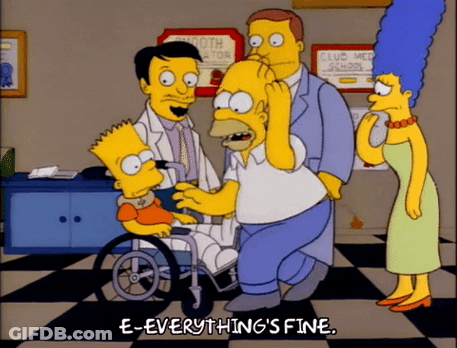 Everythings Fine Homer Marge Bart The Simpsons GIF