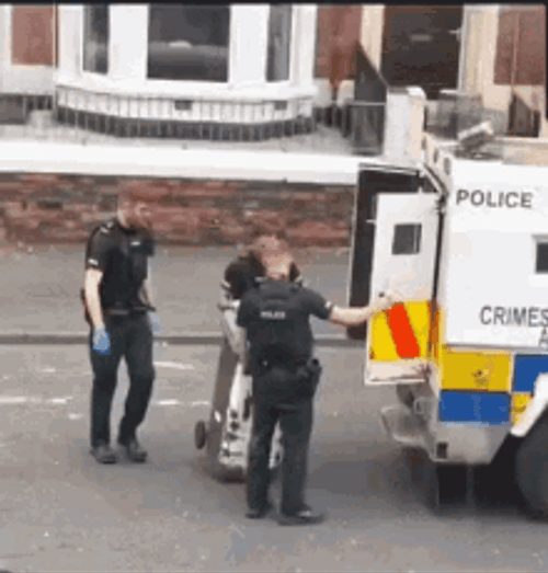 Evidence Trash Bin Police Truck GIF